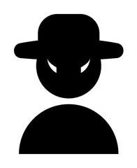 Poster - hacker icon. Element of web icon for mobile concept and web apps. Glyph hacker icon can be used for web and mobile