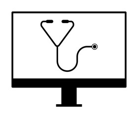 Aufkleber - computer treatment icon. Element of web icon for mobile concept and web apps. Glyph computer treatment icon can be used for web and mobile