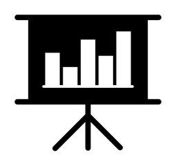Poster - financial presentation icon. Element of web icon for mobile concept and web apps. Glyph financial presentation icon can be used for web and mobile