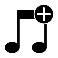 Poster - music plus icon. Element of simple icon. Premium quality graphic design icon. Signs and symbols collection icon for websites, web design, mobile app
