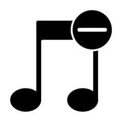 Poster - music minus icon. Element of simple icon. Premium quality graphic design icon. Signs and symbols collection icon for websites, web design, mobile app