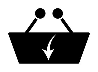 Aufkleber - download store cart icon. Element of simple icon. Premium quality graphic design icon. Signs and symbols collection icon for websites, web design, mobile app