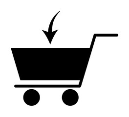 Aufkleber - fill a cart icon. Element of simple icon. Premium quality graphic design icon. Signs and symbols collection icon for websites, web design, mobile app