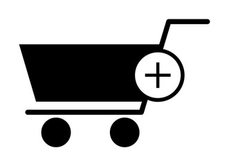 Aufkleber - add cart icon. Element of simple icon. Premium quality graphic design icon. Signs and symbols collection icon for websites, web design, mobile app