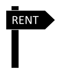Aufkleber - rental sign icon. Element of simple icon. Premium quality graphic design icon. Signs and symbols collection icon for websites, web design, mobile app