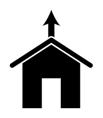 Poster - garage with arrow icon. Element of simple icon. Premium quality graphic design icon. Signs and symbols collection icon for websites, web design, mobile app