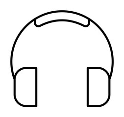 Aufkleber - headphones. Element of construction icon for mobile concept and web apps. Thin line headphones can be used for web and mobile on white bakgorund