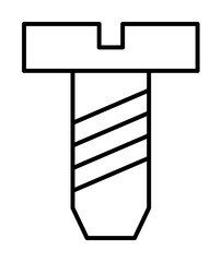 Poster - screw. Element of construction icon for mobile concept and web apps. Thin line screw can be used for web and mobile on white bakgorund