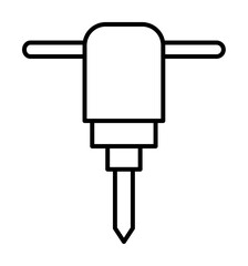 Aufkleber - hammer. Element of construction icon for mobile concept and web apps. Thin line hammer can be used for web and mobile on white bakgorund