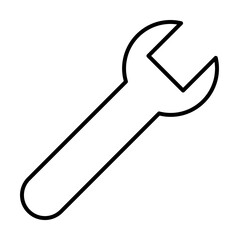 Poster - wrench. Element of construction icon for mobile concept and web apps. Thin line wrench can be used for web and mobile on white bakgorund