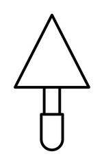 Aufkleber - scraper. Element of construction icon for mobile concept and web apps. Thin line scraper can be used for web and mobile on white bakgorund
