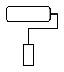 Aufkleber - paint roller. Element of construction icon for mobile concept and web apps. Thin line paint roller can be used for web and mobile on white bakgorund