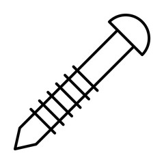 Poster - screw. Element of construction icon for mobile concept and web apps. Thin line screw can be used for web and mobile on white bakgorund