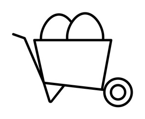 Aufkleber - trolley. Element of construction icon for mobile concept and web apps. Thin line trolley can be used for web and mobile on white bakgorund
