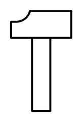 Aufkleber - hammer. Element of construction icon for mobile concept and web apps. Thin line hammer can be used for web and mobile on white bakgorund