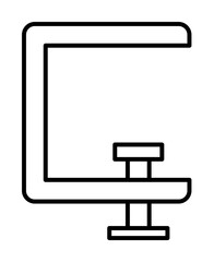 Poster - vise. Element of construction icon for mobile concept and web apps. Thin line vise can be used for web and mobile on white bakgorund