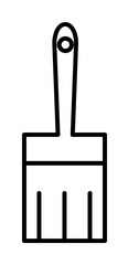 Poster - paint brush. Element of construction icon for mobile concept and web apps. Thin line paint brush can be used for web and mobile on white bakgorund