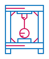 Aufkleber - 3D printing, 3d printer icon. Element of 3d printing icon. Thin line icon for website design and development, app development. Premium icon