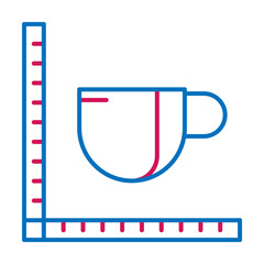 Aufkleber - 3D printing, ruler icon. Element of 3d printing icon. Thin line icon for website design and development, app development. Premium icon