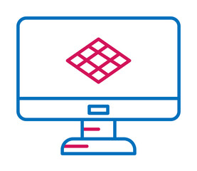 Aufkleber - 3D printing, monitor icon. Element of 3d printing icon. Thin line icon for website design and development, app development. Premium icon