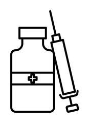 Aufkleber - Drug, medication, injection, icon. Element of anti aging outline icon for mobile concept and web apps. Thin line Drug, medication, injection, icon can be used for web and mobile