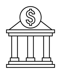 Poster - Bank, dollar, money icon. Element of cash machine