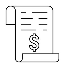 Poster - Report, dollar, page icon. Element of cash machine