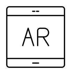 Aufkleber - Tablet, augmented reality icon. Element of augmented reality icon