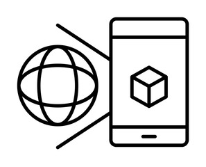 Aufkleber - Augmented reality, object, camera, mobile icon. Element of augmented reality icon