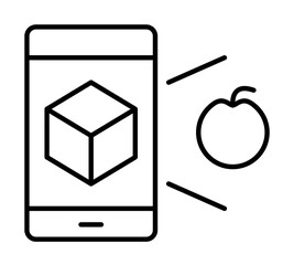 Aufkleber - Mobile, object, augmented reality, camera, apple icon. Element of augmented reality icon