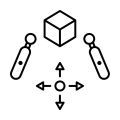 Aufkleber - Augmented reality, vr control gamepad icon. Element of augmented reality icon