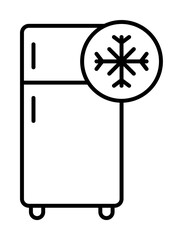 Aufkleber - refrigerator sign icon. Element of automation icon for mobile concept and web apps. Thin line refrigerator sign icon can be used for web and mobile. Premium icon
