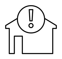 Aufkleber - exclamation mark icon. Element of automation icon for mobile concept and web apps. Thin line exclamation mark icon can be used for web and mobile. Premium icon