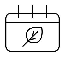 Aufkleber - calendar icon. Element of autumn icon for mobile concept and web apps. Thin line calendar icon can be used for web and mobile