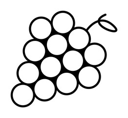 Aufkleber - grapes icon. Element of autumn icon for mobile concept and web apps. Thin line grapes icon can be used for web and mobile