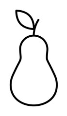 Aufkleber - pear icon. Element of autumn icon for mobile concept and web apps. Thin line pear icon can be used for web and mobile