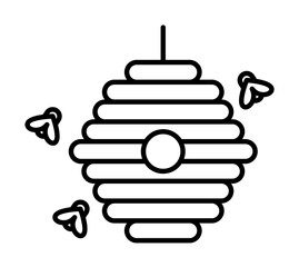 Poster - hive icon. Element of autumn icon for mobile concept and web apps. Thin line hive icon can be used for web and mobile