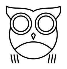 Poster - owl icon. Element of autumn icon for mobile concept and web apps. Thin line owl icon can be used for web and mobile