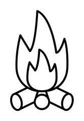 Poster - bonfire icon. element of autumn icon for mobile concept and web apps. thin line bonfire icon can be 