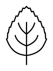 Aufkleber - leaf icon. Element of autumn icon for mobile concept and web apps. Thin line leaf icon can be used for web and mobile