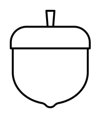 Aufkleber - acorn icon. Element of autumn icon for mobile concept and web apps. Thin line acorn icon can be used for web and mobile