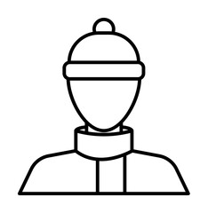 Aufkleber - man in autumn icon. Element of autumn icon for mobile concept and web apps. Thin line man in autumn icon can be used for web and mobile