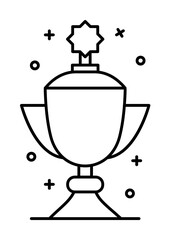 Aufkleber - Award, champion, cup icon. Simple line, outline elements of prize icons for ui and ux, website or mobile application