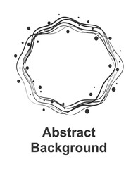 Aufkleber - Abstrarct round background, hand drawn in round