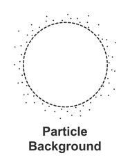 Aufkleber - Particle round background, hand drawn in round