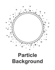 Aufkleber - Particle round background, hand drawn in round