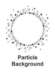 Aufkleber - Particle round background, hand drawn in round