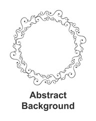Aufkleber - Abstrarct round background, hand drawn in round