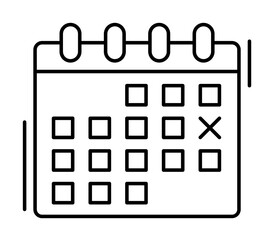 Aufkleber - Calendar, finance, banking icon. Simple line, outline elements of business and finance icons for ui and ux, website or mobile application