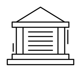 Aufkleber - Bank, finance icon. Simple line, outline elements of business and finance icons for ui and ux, website or mobile application